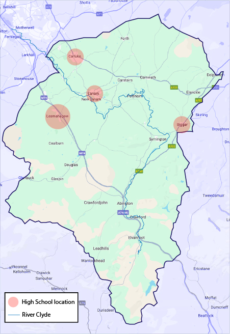 Map of Clydesdale